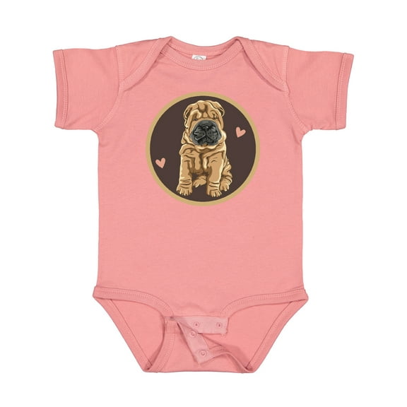 Inktastic Chinese Shar-pei Dog Art Girls Baby Bodysuit