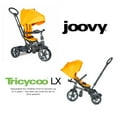 joovy Tricycoo LX Kids Tricycle with 8 Stages, Parent Handle, and Retractable Canopy, Zinnia