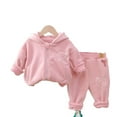 thumbnail image 5 of ShomPort Kids Sweatsuit Solid Color Long Sleeve Full Zip Hoodie and Sweatpants Toddler Sweatshirts Jackets Set, 5 of 5