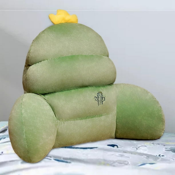 Cojin para respaldo de silla con brazos almohada de cintura para cama comodo cojin de respaldo de felpa para dormitorio sofa oficina lectura Verde Bodega Aurrera en linea