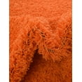thumbnail image 6 of Unique Loom Solid Shag Collection Area Rug (3' 1" Round Tiger Orange), 6 of 7