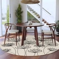 thumbnail image 3 of Round Rug 6Ft Washable Non-Slip, Farmhouse Dandelion Circle Area Rugs for Living Room Bedroom, Spring Modern Country Flower Black Beige Indoor Floor Mats Carpet Runner for Home Decor Aesthetic, 3 of 8