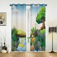 thumbnail image 2 of Hawaii Garden Trees Valance Window Curtains for Living Room Bedroom Kitchen Home Ready-made Youth Room Window Curtains, 2 of 6