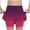 Red, variant on Cowsor Girls Skort Tummy Control Plus Size Skorts for Women High Waist Athletic Sports Pants Skirt Casual Shorts