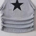 thumbnail image 5 of Tsesme Girls Star Print Tank Tops 2-14y, Casual Round Neck Sleeveless Tee, Summer Ribbed Knit Breathable Athletic Tanks, 5 of 8
