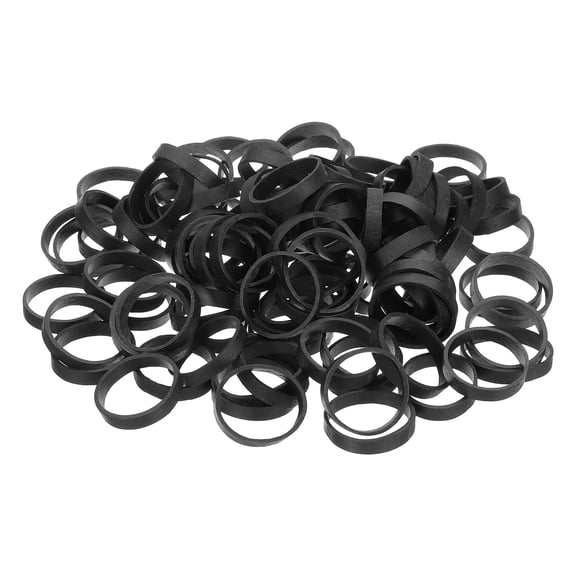 600Pack Rubber Bands, 1.57x0.2 Inch Elastic Bands for Office Supplies, Black