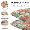 thumbnail image 4 of Waterproof Throw Pillow Covers Set of 2, 24x24 Inch Pink Floral Spring Decorative Pillowcases Outdoor Pillow Slip Cushion Covers Set for Couch Tent Watercolor Botanical Botanical, 4 of 7
