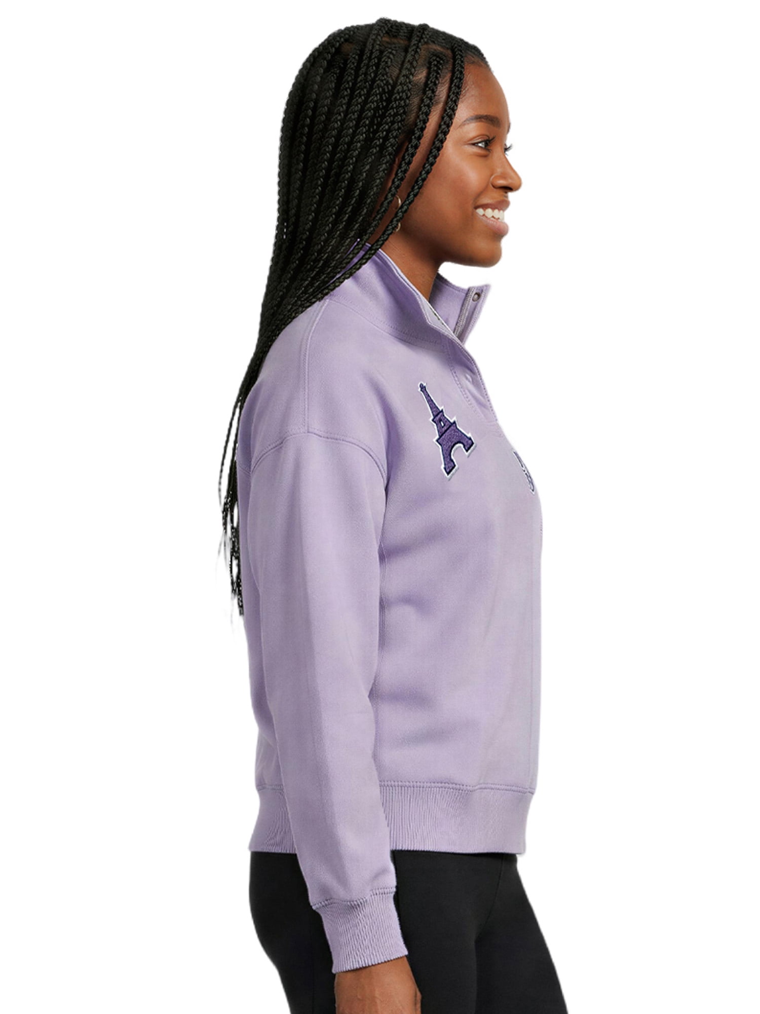Marie The Aristocats Womens Quarter Snap Pullover, Sizes XS-3XL