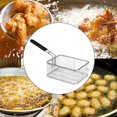 thumbnail image 1 of Cesta para freír, cesta para freír, cesta de malla, colador resistente, cesta para freidora, cestas de presentación de alimentos para barbacoa, , estilo c Macarena Cesta para freír, 1 of 8