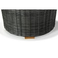 thumbnail image 5 of SAFAVIEH Couture Anguilla Outdoor Patio Round Wicker Coffee Table with Storage, Dark Grey, 5 of 7