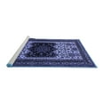thumbnail image 2 of Ahgly Company Machine Washable Indoor Square Persian Blue Traditional Area Rugs, 8' Square, 2 of 4