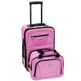 thumbnail image 1 of Rockland Ensemble de Valises Verticales Souples, Pink, 2 Pcs (14/19), 1 of 5