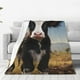thumbnail image 1 of Balery Cute Prairie Cow Manta de Felpa Suave y Acogedora – Cobija de Franela Aterciopelada para Cama, Lavable y Cálida para Sofá, Mascotas, Transpirable-60"x50", 1 of 7