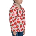 thumbnail image 3 of Lsque Strawberries Patten Youth Hoodie Sweatshirt Pullover with Kangaroo Pocket Boys and Girls Hoodie Warm Hoodie for Kids-X-Large, 3 of 6