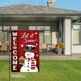 thumbnail image 3 of JOOCAR Welcome Let It Snow Snowman Garden Flag for Winter Christmas Home Outdoor Garden Yard Door Decor 12x18 inch, 3 of 5