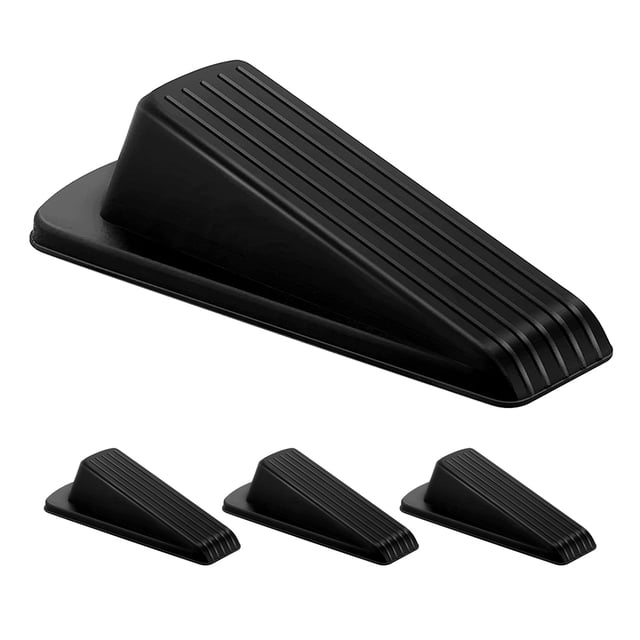 4 topes de puerta con cuña para puerta, anticolisión para el hogar.