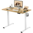 thumbnail image 2 of FlexiSpot 40"X24" Home Office Height Adjustable Standing Desk White Computer Desk ‎Bamboo Texture, 2 of 8