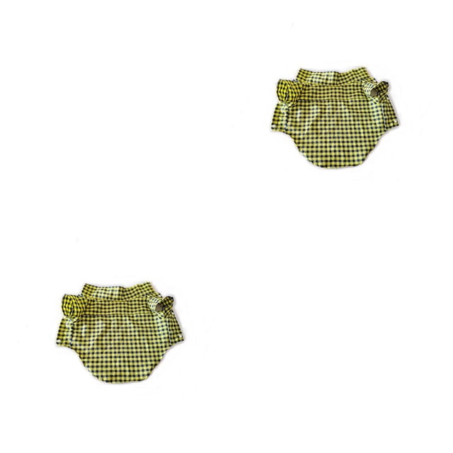 Camisa para perros Methold Ropa para cachorros Tartán Amarillo Pequeño S