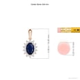 thumbnail image 5 of ANGARA Natural Oval Sapphire Pendant with Floral Diamond Halo in 14K Rose Gold for Women (Size-6x4mm) | September Birthstone, Anniversary, Jewelry Gift for Women | Natural Blue Sapphire Necklace, 5 of 9
