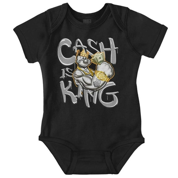 Urban Popeye Money Cash is King Romper Boys or Girls Infant Baby Brisco Brands NB