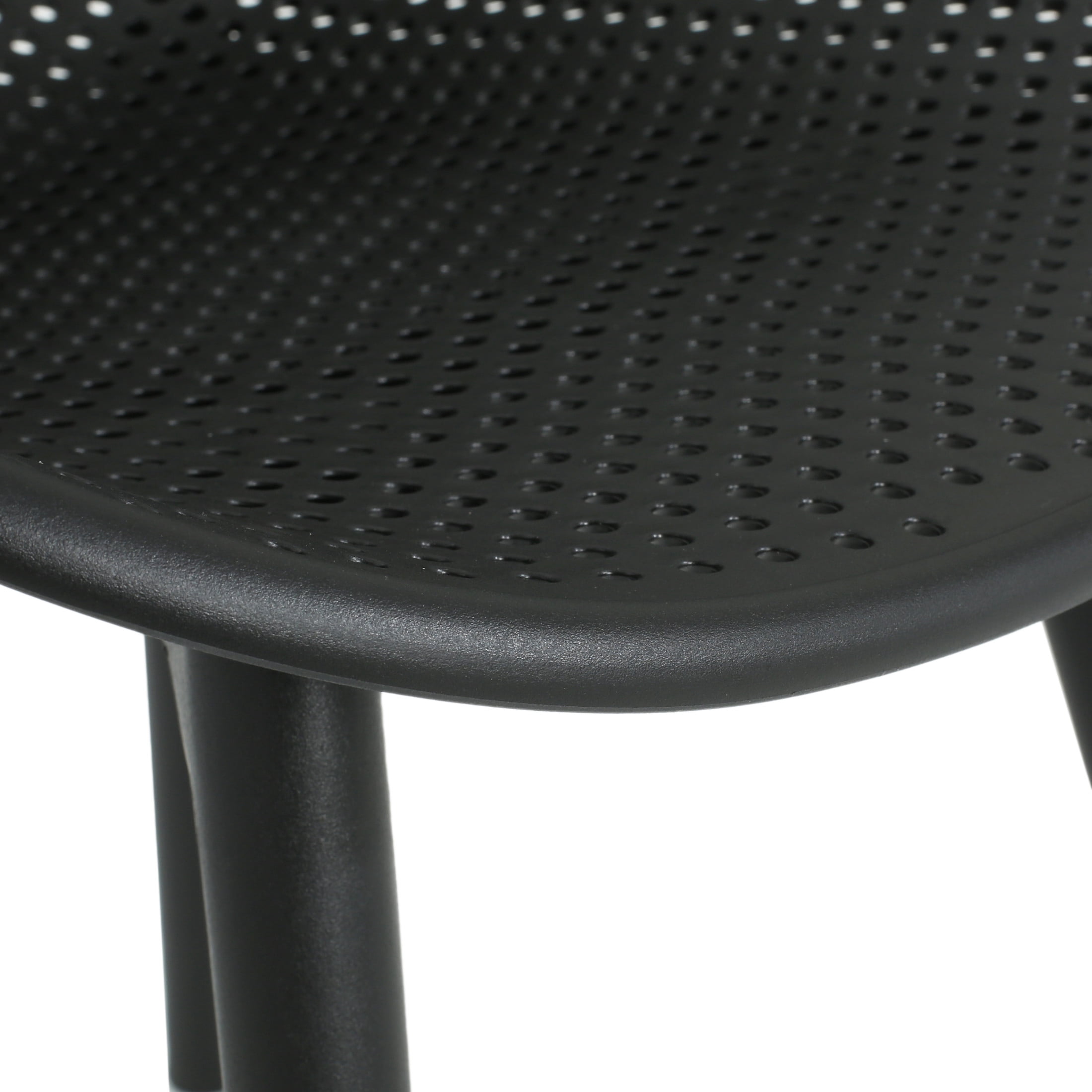 Stylish & Durable Dining Chair, PP, Black (Set of 2)