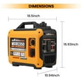 thumbnail image 3 of Maxpeedingrods 2350 Watt Super Quiet Portable Inverter Generator 120V 1.8-2.35 KW 15kg for Outdoor Party, 3 of 8