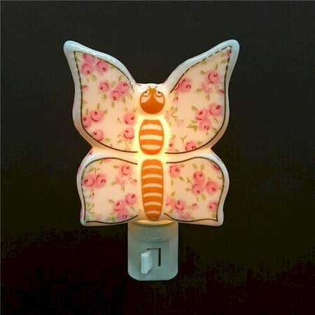 

Pink Flowers on A Butterfly Shaped Night Light