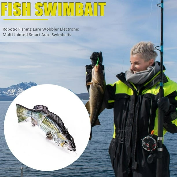 Señuelo de pesca robótico de natación automática de peces Wobbler de cebo artificial electrónico inteligente