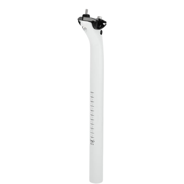 Publicaciones de asiento de bicicleta Unique Bargains 31.6x400mm Poste de sillín ligero tubo de asiento blanco fibra de carbono