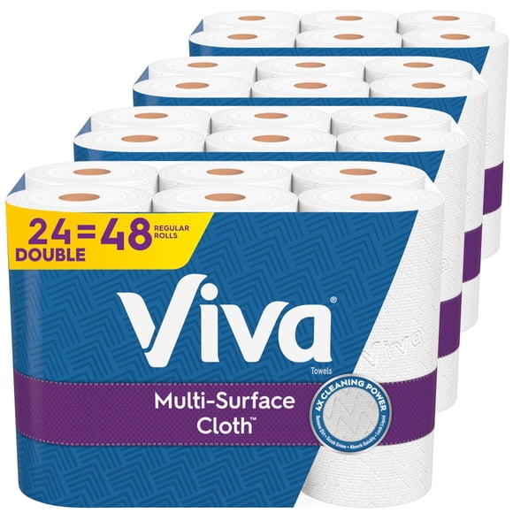 Toallas de papel Viva Vantage Multi-Surface, 24 rollos dobles