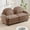 Camel, variant on YWEN Fluffy Teddy Fleece Modular Sectional Sofa Couch, 2-4 Seat Cloud-Like Curved Deep Seat with Double-Layer Cushion, Movable Ottoman, Curved Backrest Armrest & Lumbar Pillows