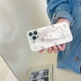 thumbnail image 6 of Cream White Floral Bunny Phone Case for iPhone 11, Cute Korea 3D Rabbit Tulip Flower Cartoon Case with Rabbit Hold Stand for Women Girls, 6 of 12