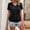 Black, variant on Moonsky Womens Short Sleeve Tops V Neck Casual Dressy Business Work Blouses T Shirts Dark Gray XL