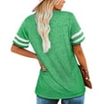thumbnail image 6 of KISSMODA Womens Plus Size Basic Tunic Blouses Striped V Neck T-shirt Short Sleeve Summer Tops for Women, 6 of 7