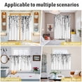 thumbnail image 5 of Grey Eucalyptus Kitchen Curtains Window Panels, Weeping Botanical Leaf Watercolor Insulated Window Treatment Curtain, Grommet Curtains for Bedroom/Living Room/Bathroom, 2 Piece 52"Wx63"L, 5 of 8