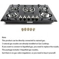 thumbnail image 3 of Fetcoi, 30''Gas Cooktop 5 Burners Gas Stove Cooktop Tempered Glass Cooktop Gas Hob For Kitchen, 3 of 7