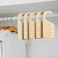 thumbnail image 3 of SDFGTstore Baby Clothes Hangers with Size Markers Wood Children's Clothing Hanger Nursery Wardrobe Size Organizers for Newborns, 3 of 9