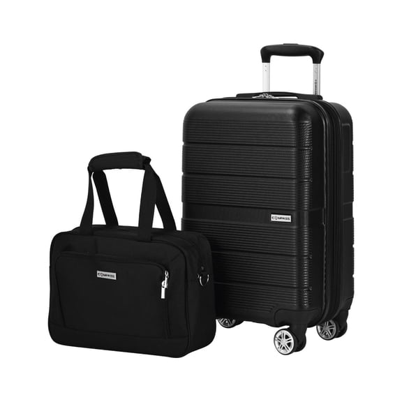 Maleta de Mano de 20 Pulgadas Rigida Expandible Con Neceser Impermeable Carry On