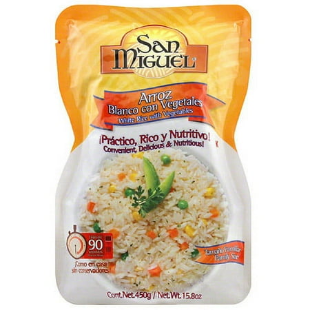 San Miguel White Rice with Vegetables, 15.8 oz, (Pack of 6)