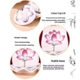 thumbnail image 2 of Matsuzay Juego de 3 tazas de loto con tapa y base. Disfrute de una experiencia relajante al beber té o agua. Taza de cerámica con diseño de Teteras amarillo, 2 of 6