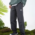 thumbnail image 2 of MIUOWANP Men's Pants Casual Men Outdoors Fashion Water Proofing Design Solid Casual Elastic Waist Pocket Cargo Pants M Gray, 2 of 5