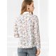 thumbnail image 5 of INSPIRE CHIC Blusa superior con cuello floral para mujer Camisas abotonadas de manga larga con pliegues elegantes blanco L, 5 of 6
