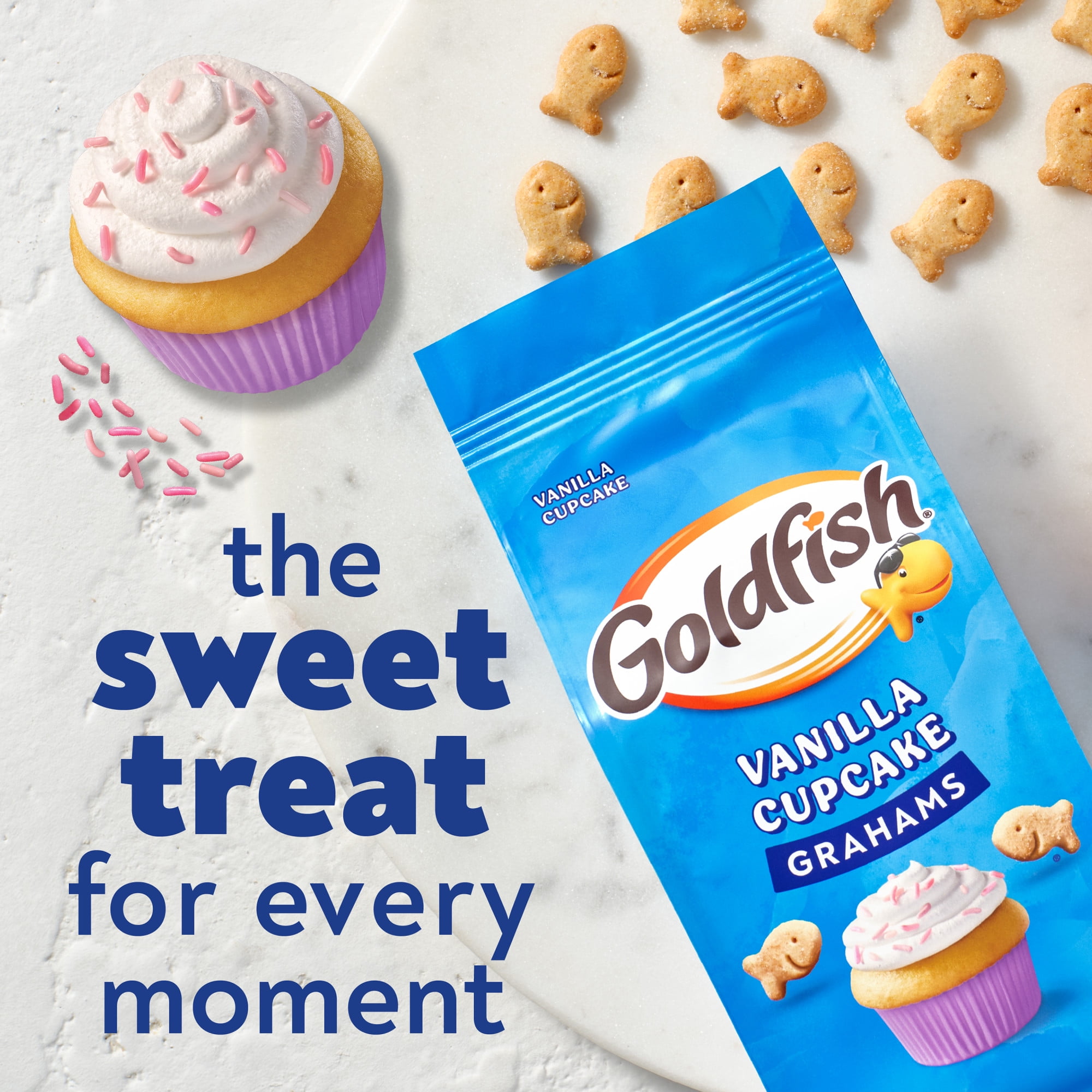Pepperidge Farm Goldfish Grahams Vanilla Cupcake Baked Grahams, 6.6 oz Bag