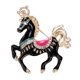 thumbnail image 1 of Broche de caballo esmaltado con diamantes de imitación, broche de aleación con forma de animal, accesorio para abrigos, bufandas y bolsos., 1 of 7