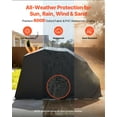 thumbnail image 3 of VEVOR Motorcycle Storage Shelter with Security Lock, 600D Oxford Flip-Up Garage Tent, Heavy-Duty All-Weather Motorcycle Cover with Ventilation Windows, 136x54x75 in Outdoor Vehicle Shelter, Black, 3 of 9