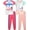 Love, variant on Girls' Pajama Set - 4 Piece Sleepwear Top and Pajama Pants (Size: 5-16)