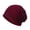 Wine Red, variant on Unisex Men Women Cotton Solid Plaid Stretch Beanie Hat Elastic Baggy Slouchy Cap