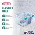thumbnail image 3 of Sterilite 54-Qt Clear Plastic Stackable Storage Bin w/Gasket Latch Lid, 12 Pack, 3 of 11