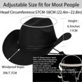 thumbnail image 2 of 2025 Latest Model Vintage Western Cowboy Hat for Men Outback Cowgirl Hat M/L, 2 of 5