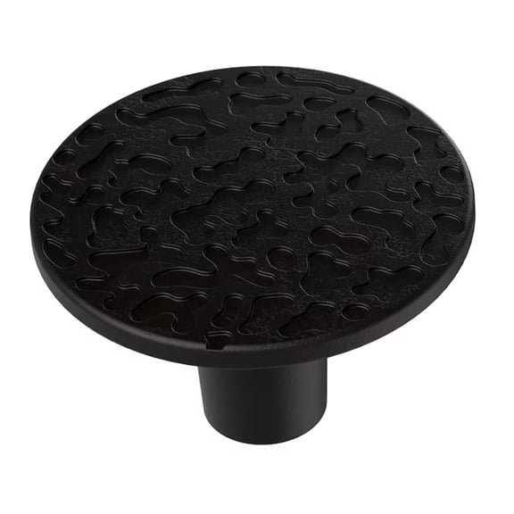 P49069W-FB 1 1/8" Matte Black Gerald Cabinet Drawer Knob